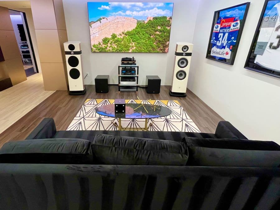 One of the audio displays at Acoustic Designs Group 7,500 square-foot showroom.